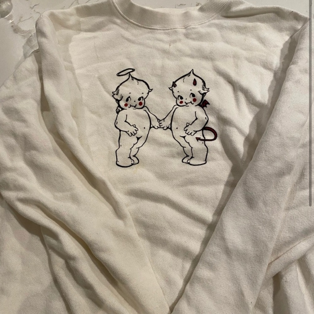 baby angel and devil sweatshirt